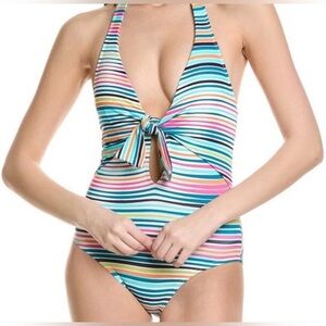 Vince Camuto Colorful Striped One Piece Swimsuit